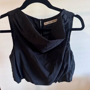 Abercrombie and Fitch, black cowl neck sleeveless tank size small
